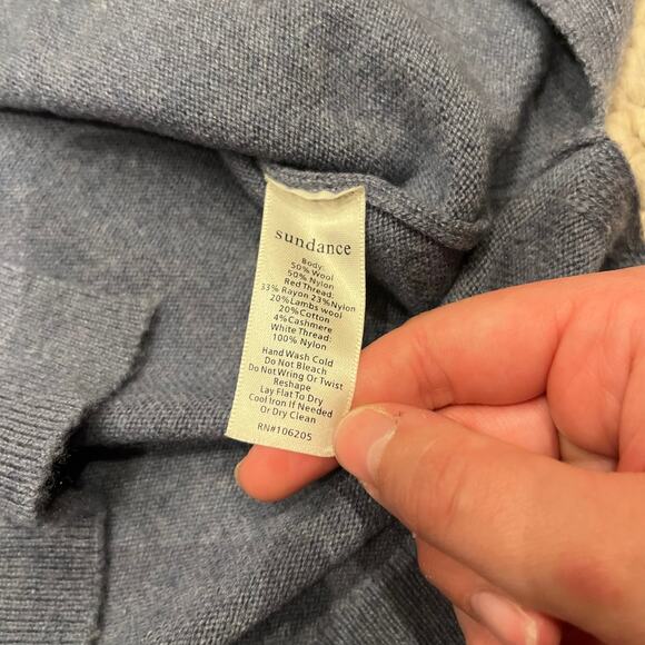 Sundance Mighty Polar Bear Sweater Sz S Blue Wool Blend Casual Preppy Novelty - Picture 5 of 7